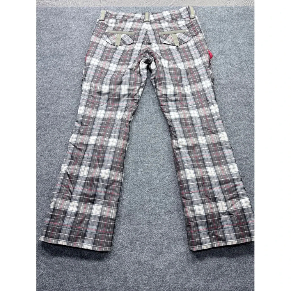 Bogner Fire + Ice Womens Grey Plaid Cargo Snow Ski Pants Size 12 US L 1860-163